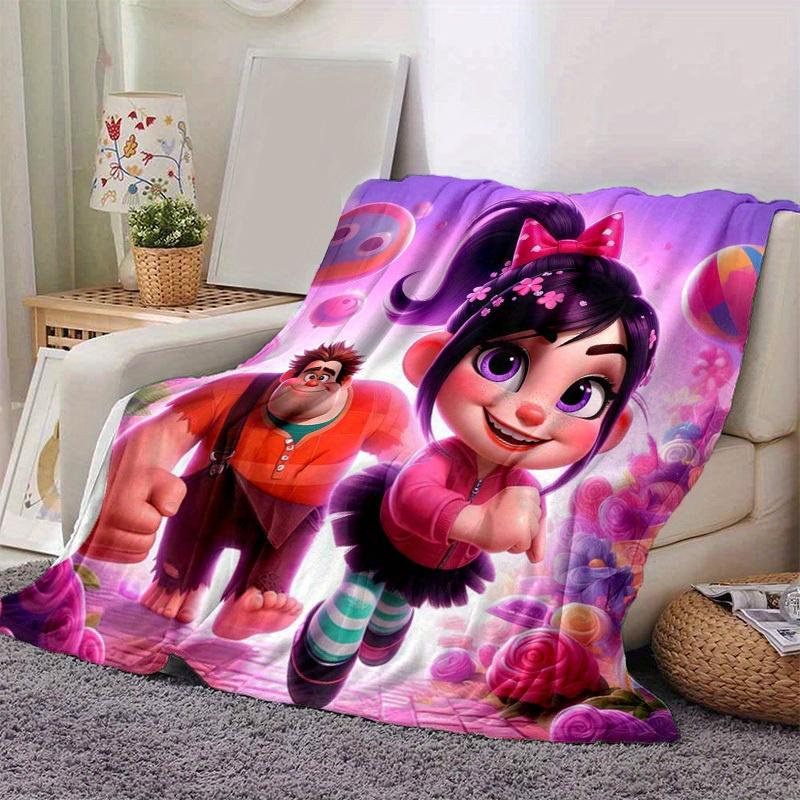 1pc. Cute Cartoon Character Print Blanket - Perfect for Home, Office, Outdoor Use, Gift Idea, Suitable for All Seasonsz0417264