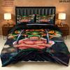 Roronoa Zoro One Piece Pattern Bedding Quilt Set Quilt Cover Pillowcase Home Birthday Gift(1 * duvet cover + 2 * pillowcase, without core)