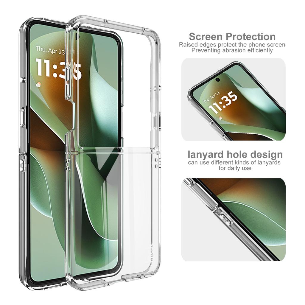 Для чехла телефона Moto Razr 60 Ultra IMAK Wings II износостойкий кристально чистый чехол Pro