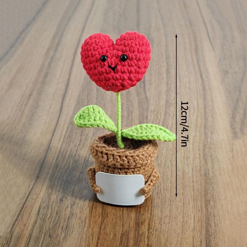 Crochet Ornament Crochet Positive Animals Office Desk Accessorie Crochet Figurine Kindergarten Birthday Children'S Day Gift