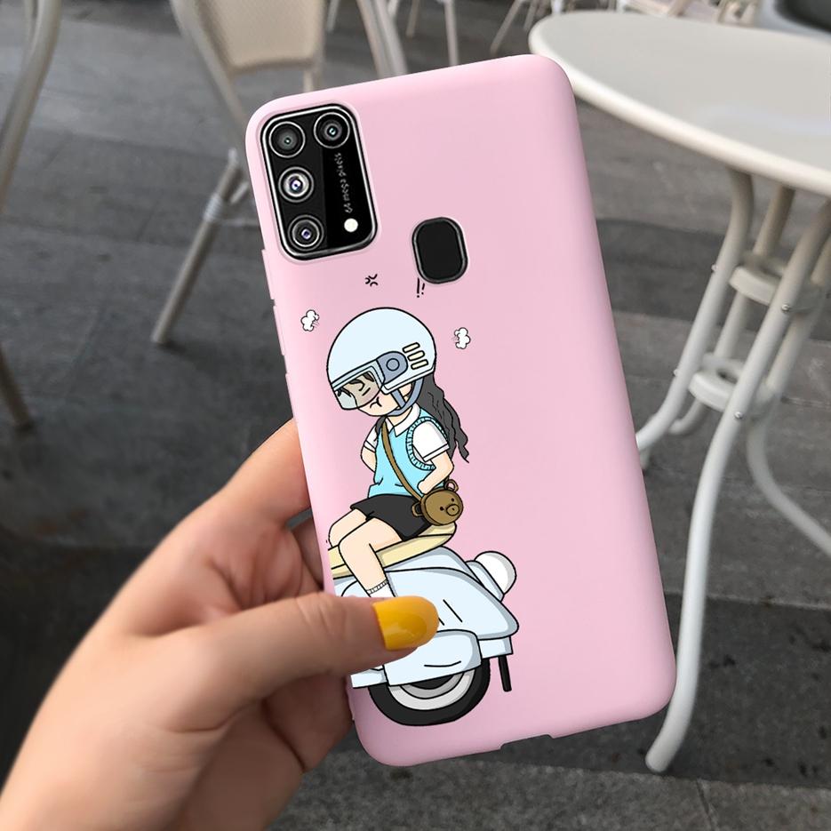 Для Samsung Galaxy M31 Чехол SM-M315F Милый Мультяшный Медведь Расписной Чехол для Телефона Для Samsung M31 M 31 GalaxyM31 Бампер Мягкий Funda