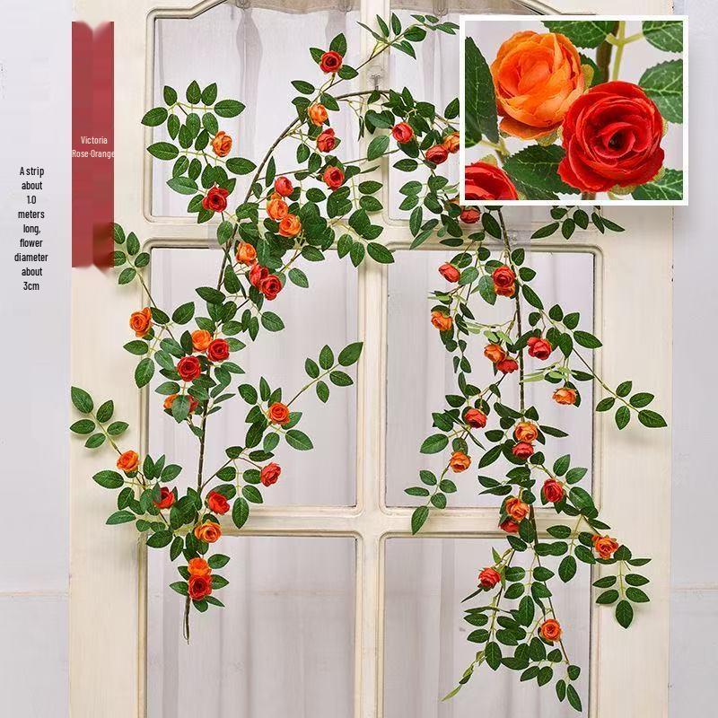 Имитация лозы с цветками розы для украшения стен и ландшафтного дизайна