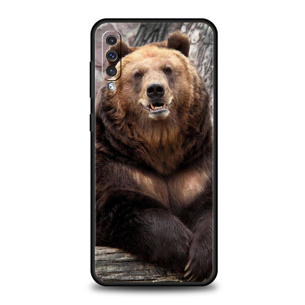 Funny Just Relax Brown Bear Phone Case For Samsung Galaxy A12 A32 A50 A70 A20E A20S A10S A22 A30 A40 A42 A52 5G A02S A04s Cover