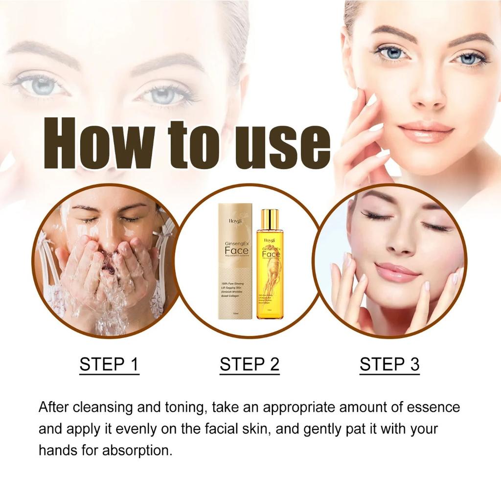 120 мл сыворотка для лица, антивозрастная эссенция женьшеня, никотинамид, лифтинг для лица, коллагеновая эссенция, уход за кожей, отбеливающая сыворотка