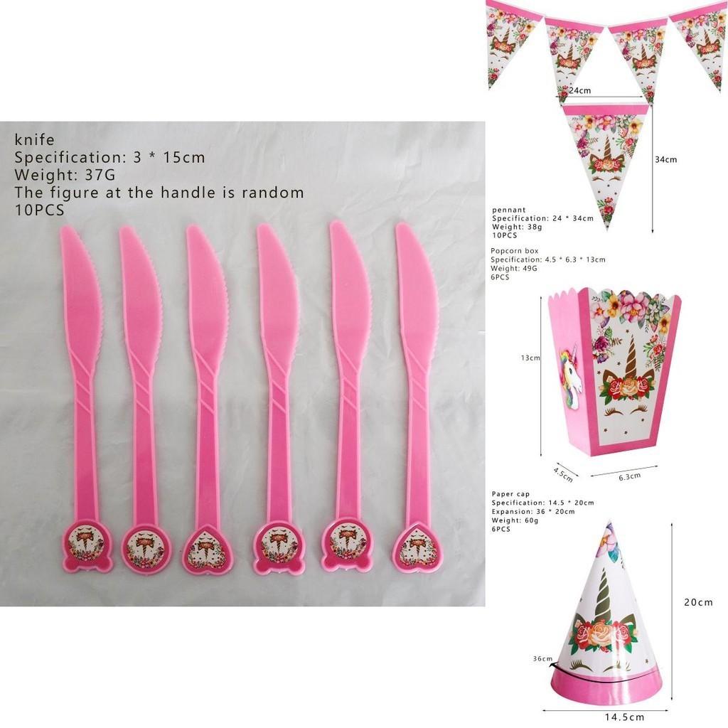 Венок Единорог Детские Принадлежности для Дня Рождения Красочная Посуда Тарелки Чашки и Вилки