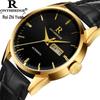 Ruizhiyuan Men's Waterproof Leather Strap Large Dial Watch