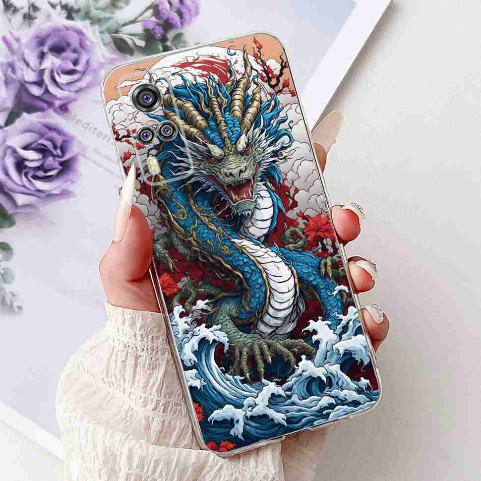 For vivo Y51 V2030 Case Cute Cat Butterfly TPU Soft Silicone Shockproof Cover For Vivo Y51 VIVOY51 6.58" Flowers Phone Cases
