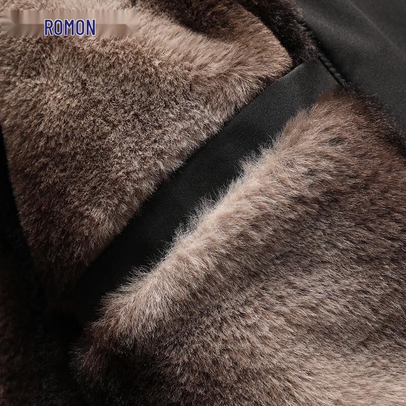 ROMON Мужская зимняя куртка с ромбовидной стежкой из смесовой шерсти