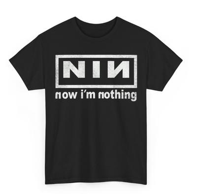 Переиздание футболки Nine Inch Nails band Now I'm Nothing Charcoal