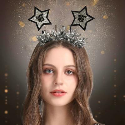 Петля для волос, привлекательный потрясающий визуальный эффект, долговечная женская повязка на голову, реквизит для фотосессии на новогоднюю вечеринку