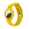 Apple AirTag Holder Bracelet - Silicone - Yellow - Adjustable - Comfortable - Flexible