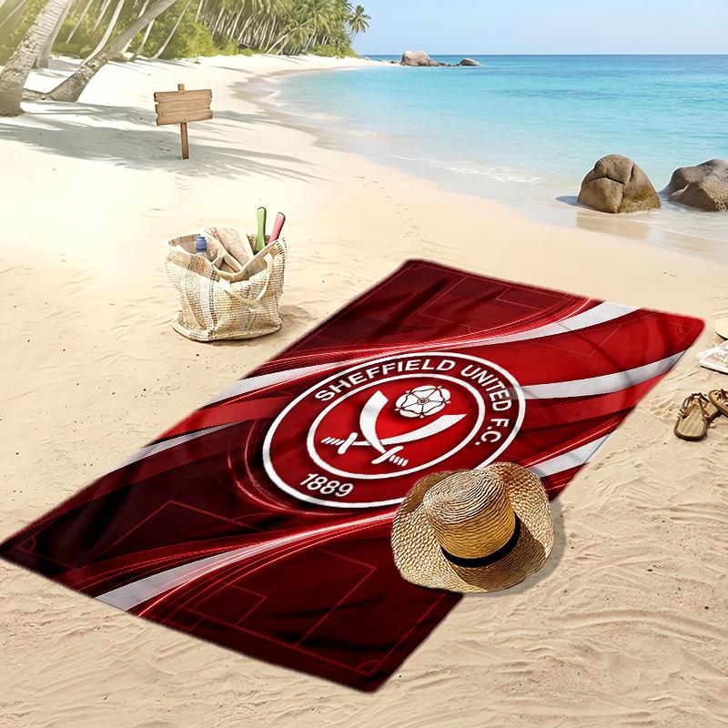 Sheffield United Football Print Beach Towel, Large Soft Quick Dry Towel for Beach Camping Swimming