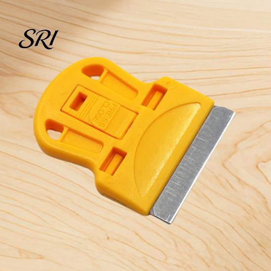 Stainless Steel Blade Scraper 3Pcs Small Cleaning with Tile Spatula Car Precision Scraping Tool Window Home Sticker Remover Essential for Adhesive