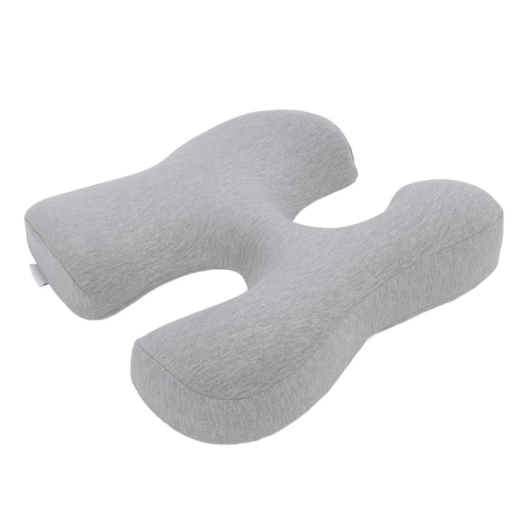Face Down Chest Pillow Ergonomic Memory Foam Bust Support Cushion for Beauty Salon and Home Sleeping Light Gray