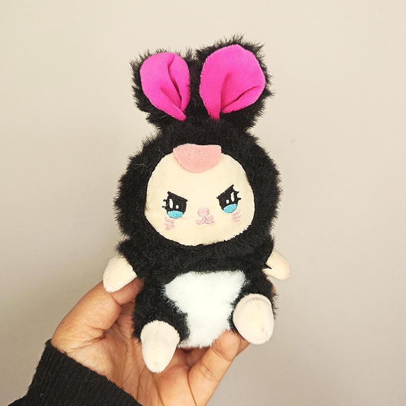 Cute Fantasy Elf Rabbit Plush Doll Keychain New Style Doll Bag Pendant 4-inch Machine Doll