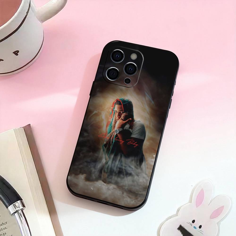 M-Myke Towers Ganga Phone Case For iPhone 17,16,15,14,13,12,11 Plus,Pro Max,Soft Silicone Black Cover