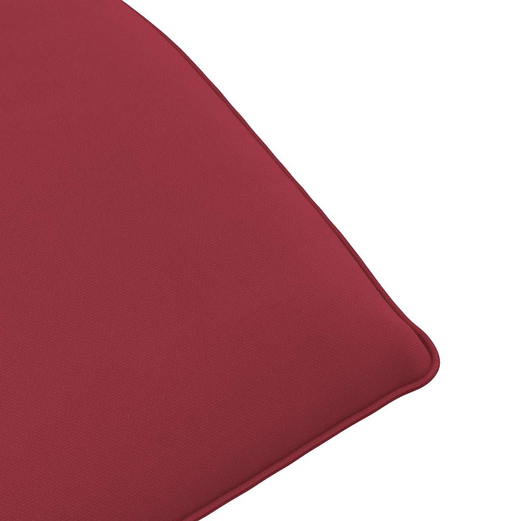 Folding Sun Lounger Burgundy 175 x 54 x 8.5 cm Oxford Fabric