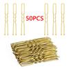 50/100 PCS  U Shaped Hair Pins Curly Wavy Grips Hairstyle Round Toe Ballet Hair Bobby Accessories Net Grips for Women Lady Girls