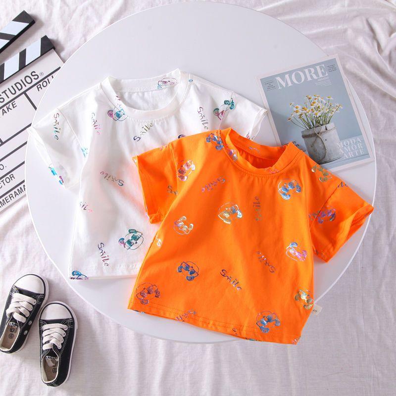 Летняя одежда с короткими рукавами для мальчиков. Футболка для малышей. Тонкий дизайн. Детские топы для мальчиков и девочек на лето.