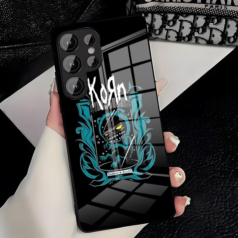 Чехол для телефона Rock Band K-Korn для Samsung S26 S25 Plus S20 S20 Plus S22 Ultra S23 FE S21 Plus S21 Ultra Стеклянная крышка