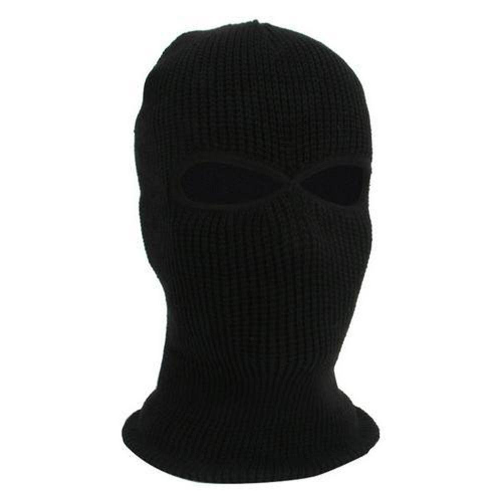 Hat Skullies Ear Protection 2 Holes Women Winter Cap Full Face Cover Men Beanies Hat Knitted Hats