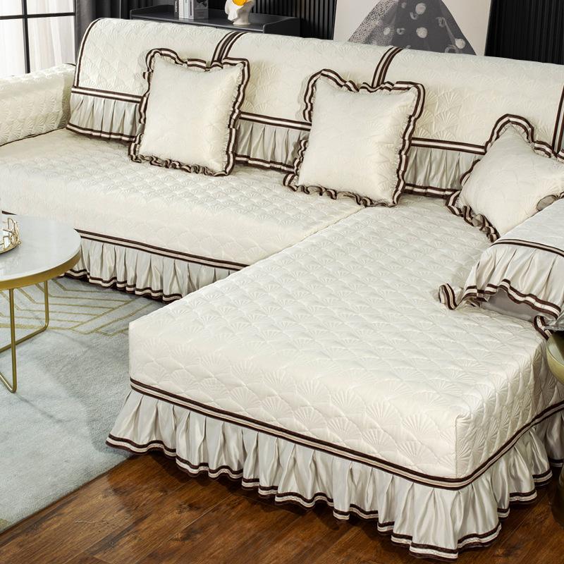 Противоскользящий коврик для дивана, универсальный чехол для дивана Four Seasons, универсальный стеганый простой современный летний чехол