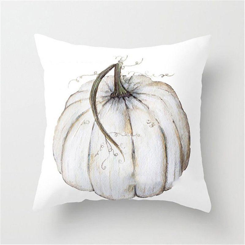 Classic Watercolor Pumpkin Cushion Cover Pillow Case For Timeless Halloween And Thanksgiving Decor