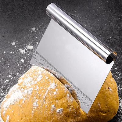 Резак для теста и муки из нержавеющей стали со шкалой - Инструмент для соскребания теста и лапши