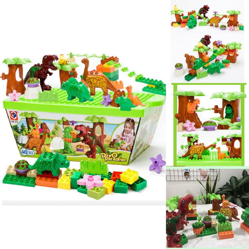 Набор строительных блоков динозавров для детей с крупными деталями из АБС-пластика для творческой игры