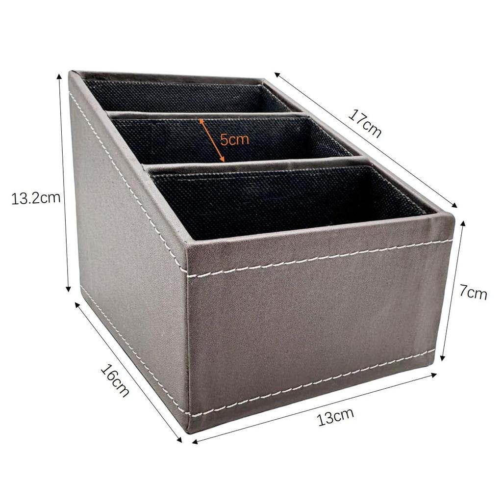 Ansimple Коробка для хранения, Чехол для хранения, Настольная стойка для хранения канцелярских товаров, пультов дистанционного управления, смартфонов и мелких предметов, Коробка-органайзер с ПУ