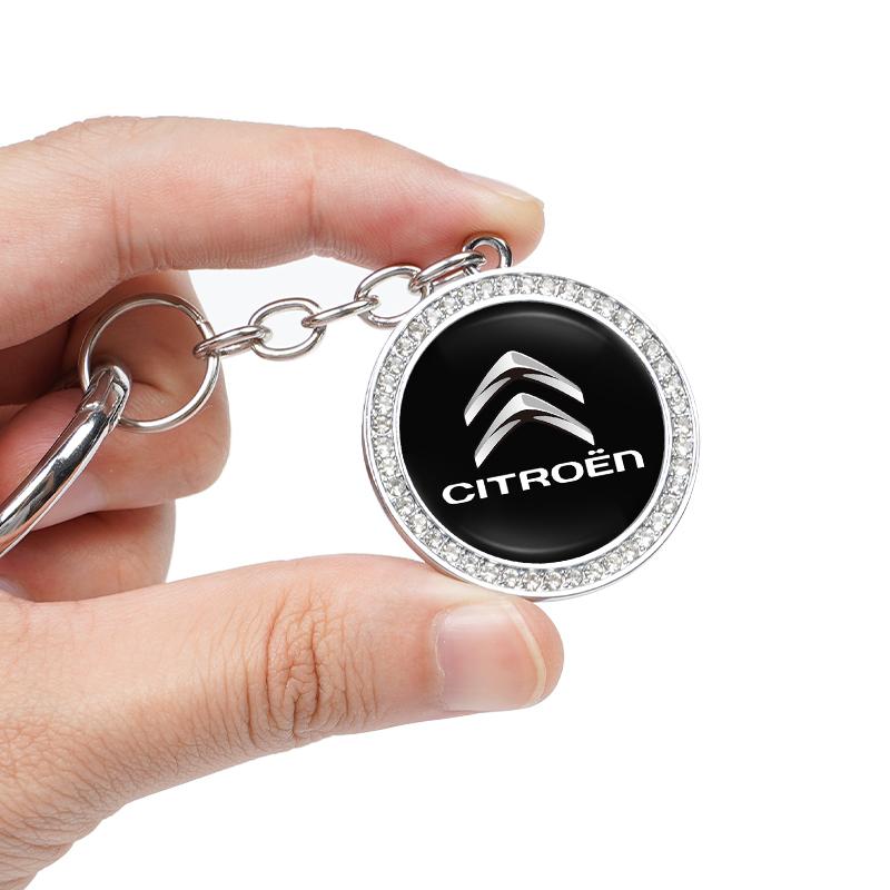 ASY1 Diamond Car Key Ring Key Chain Auto Accessories For Citroen C1 DS3 C2 C3 Vts C4 Saxo C4L C5 C6 C8 Xsara C3-XR Picasso Berlingo