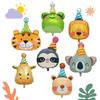 Animal Aluminum Film Balloon Sloth Lion Bear Giraffe Tiger Elephant Frog Balloon Zoo Theme Birthday, Shower, Holiday Decoration