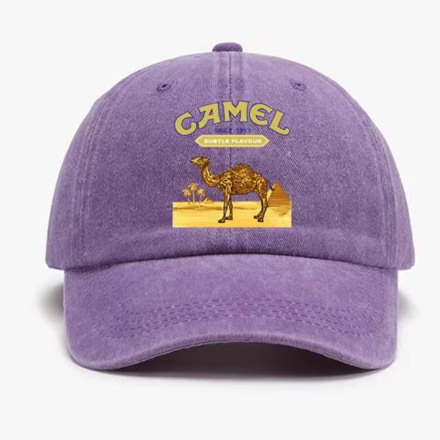 Popular Camel Trophy Vintage Washed Cap Old Daddy Printed Cap Cowboy Driver Hat
