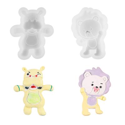 Силиконовая форма в форме льва-бегемота, форма для помадки, инструмент для выпечки своими руками для изготовления шоколадных конфет, свечей, мыла ручной работы