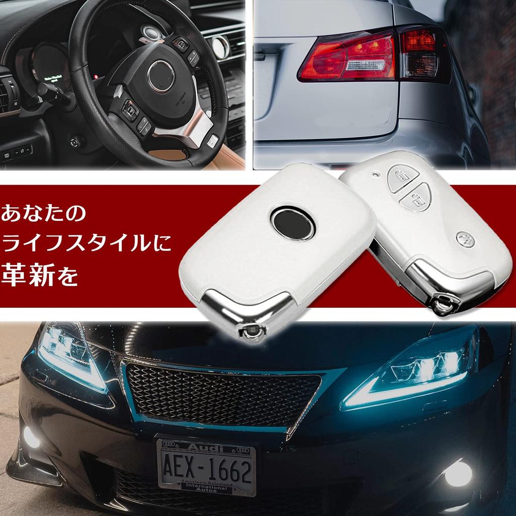 Universal Smart Key Cover Case for Lexus Keychain H&B (Early Models) LS, IS, CT, GS, RX, 3-Button (Blue)