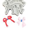 1 Pcs 4-Hole Bow Bowknot Silicone Cake Baking Mold Sugarcraft Chocolate Cupcake Baking Mould Fondant Cake Decorating Tools