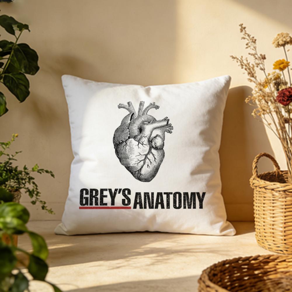 Popular GGGreys Anatomyful Cushion Cover Versatile DoubleSided Pillow Case Fit for Sofa Bed Car Daily Decor