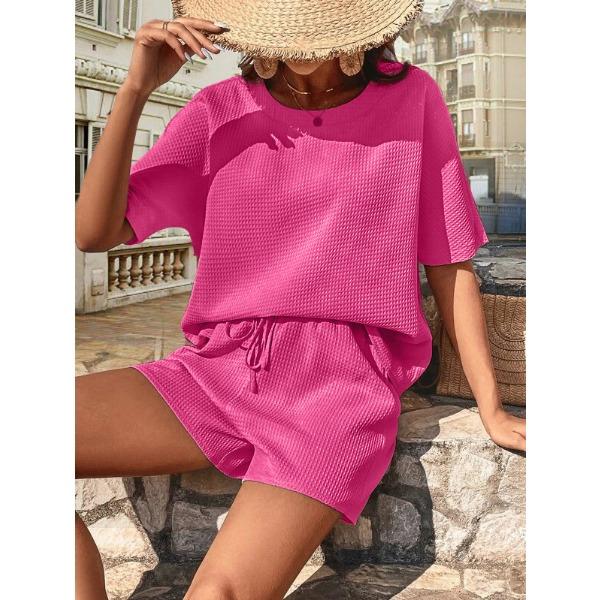 CANVAUS Повседневный комплект из двух предметов: футболка с короткими рукавами и шорты на шнурке