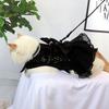Bowknot Cat Dog Harness Leash Set Lace Crystal Puppy Vest 150cm Lead Nylon Breathable Kitten Harness Dress For Cats Small Dogs