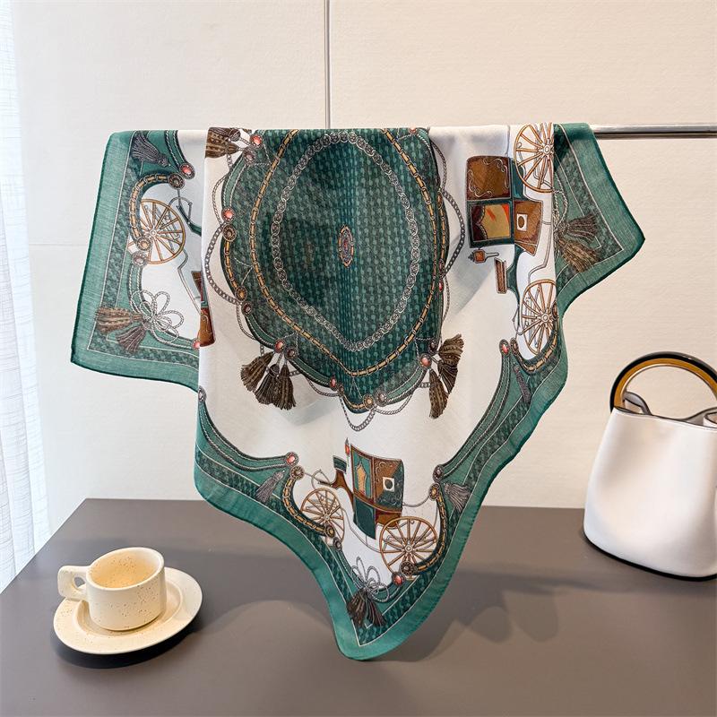 Горошек Стиль Елочка Узор Хлопок И Лен Маленький Квадратный Шарф Шелковый Шарф Имитация Бархата Головной Платок Шаль Шарф для Защиты от Солнца Женский Шарф