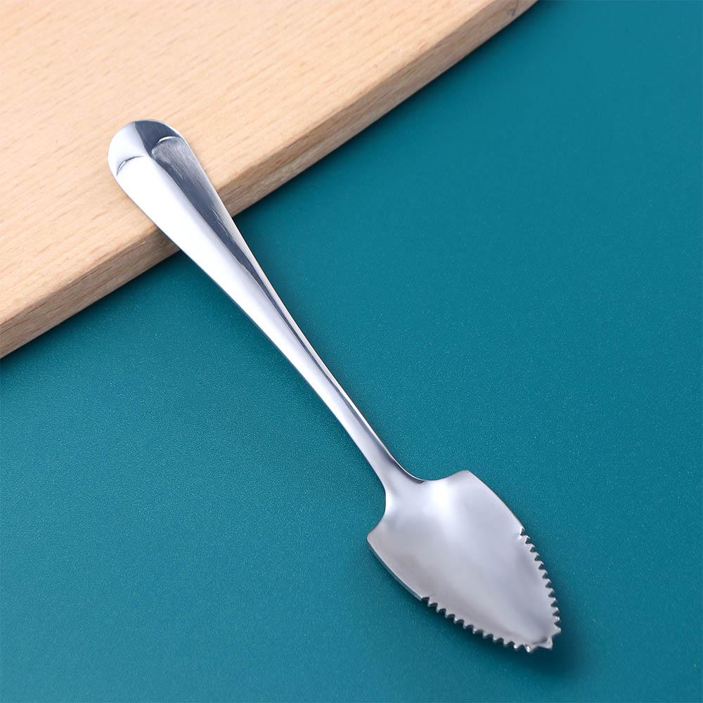 Stainless Steel Multifunctional Grapefruit Spoon Fruit Puree Tool Baby Food Processer Kiwi Scoop