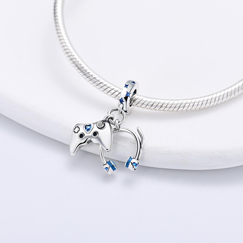 New 925 Silver Camera Game Machine Charm Of Ley 925 Chain Bead Fit Bracelet Accessories DIY Women Love Jewelry