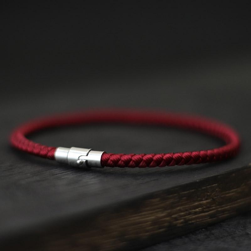 New Minimalist Keel Rope Bracelet Men Grade A 4mm Lucky Red Thread Braslet 5 Colors Leisure Versatile Accessories Pulseria Homme