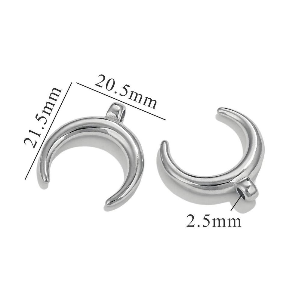 Золотая полированная нержавеющая сталь, кулон-полумесяц - Не тускнеющий титановый полумесяц, аксессуар для DIY ювелирных изделий