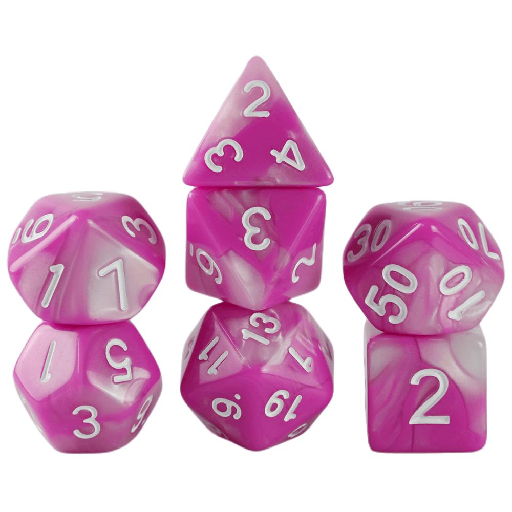 Набор многогранных игральных костей Dragon Game Magic Gathering Game Dice 7 шт. Набор игральных костей для смешивания цветов DND Dice Настольная игра Аксессуары