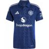 Manchester United SS24 Fashion Logo Polo Short Sleeve Away Football Shirt Men Tops Night-Indigo IU1390