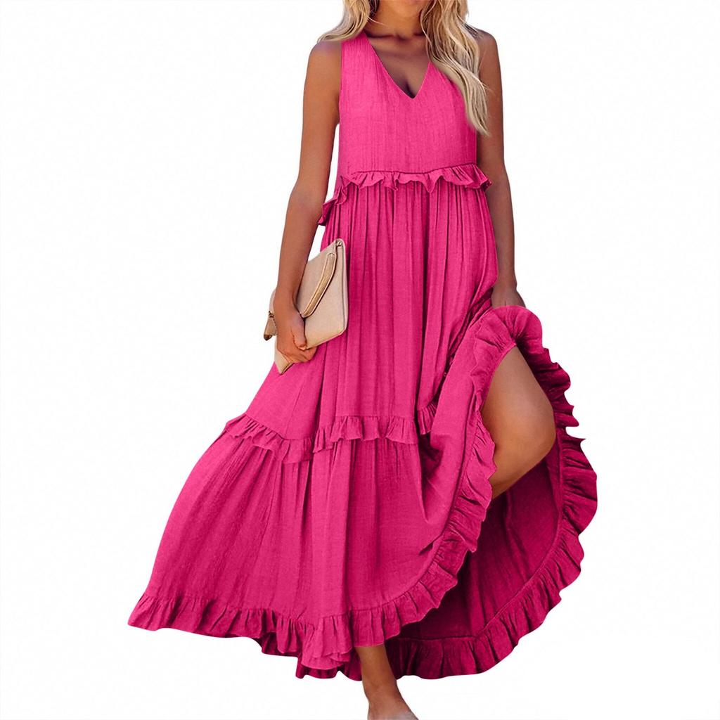 Women's Summer Long Dress Big Swing Beach Dress