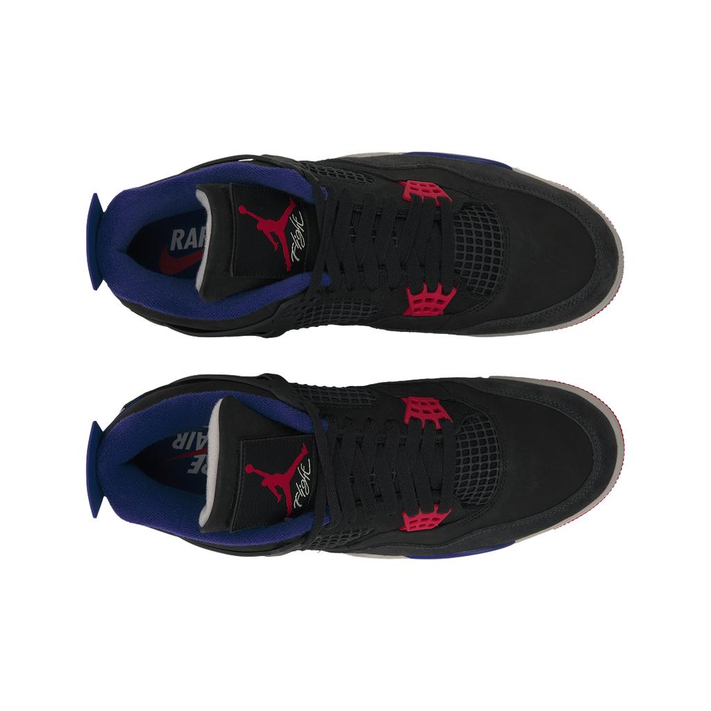 Air Jordan 4 Retro Rare Air - Белая надпись Мужские кроссовки Черный Огненно-красный Насыщенный королевский синий FV5029-003