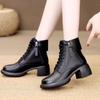 Winter New Fashion Trend High-rise Riding Boots Plus Velvet To Keep Warm Comfortable Round Toe Thick Heel Women's Fashion Boots