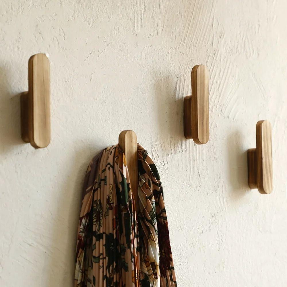 Bohemian Wall Hooks Rustic Wood Hooks Creative Door Hanger  Home Decoration
